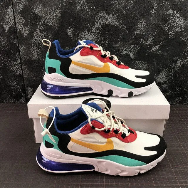 Nike- air max 270 mens running shoes original air cushion breathable comfort brand sneakers women sport shoes