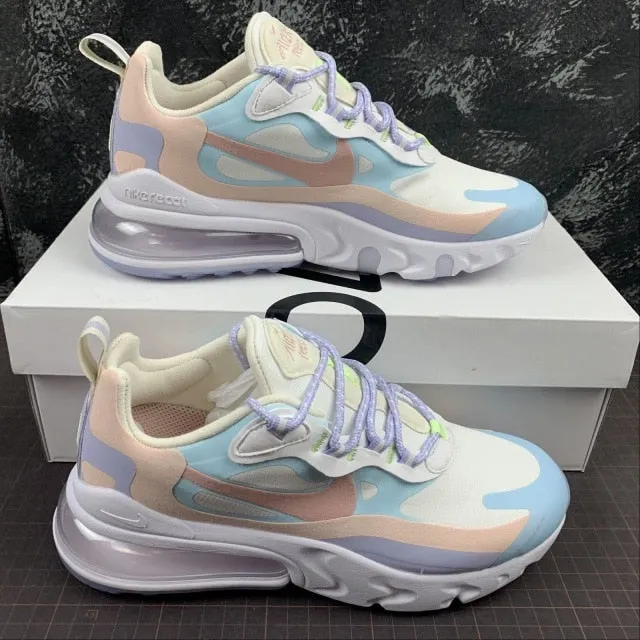 Nike- air max 270 mens running shoes original air cushion breathable comfort brand sneakers women sport shoes