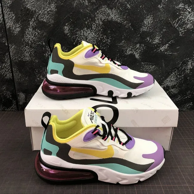 Nike- air max 270 mens running shoes original air cushion breathable comfort brand sneakers women sport shoes
