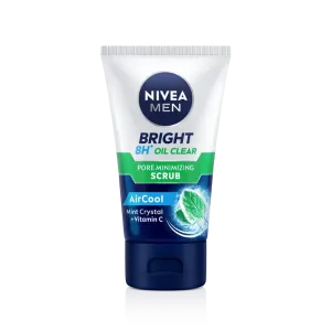 Nivea Men Bright Oil Clear Scrub With Mint Crystal Vitamin C 100g