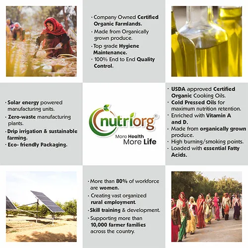 Nutriorg Certified Organic Flaxseed Oil 200ml (Pack of 2* 100) | Wooden Cold-Pressed Oil