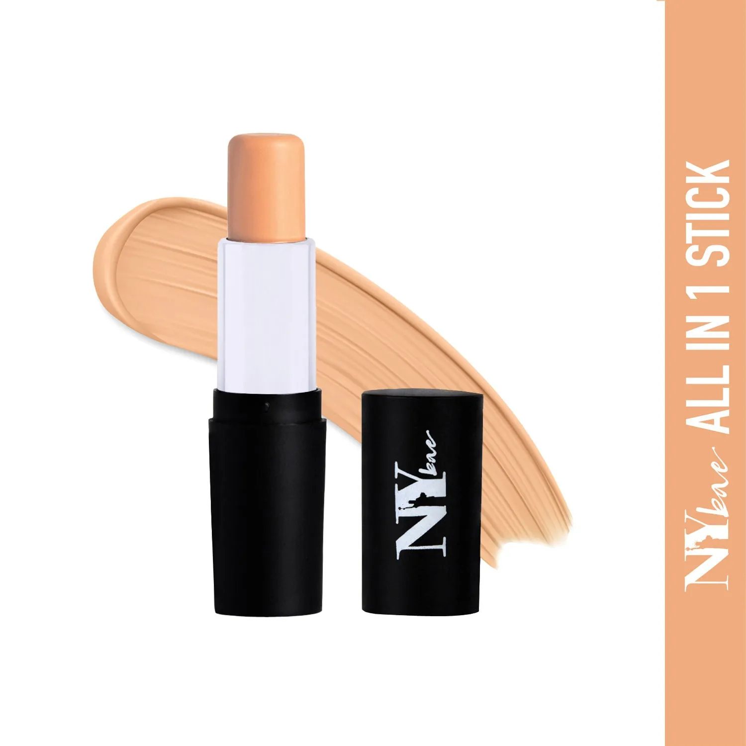 NY Bae All In One Stick| Foundation, Concealer, Contour, Colour Corrector| For Fair Skin| Flawless Texture|Long Island Bisque- T 19