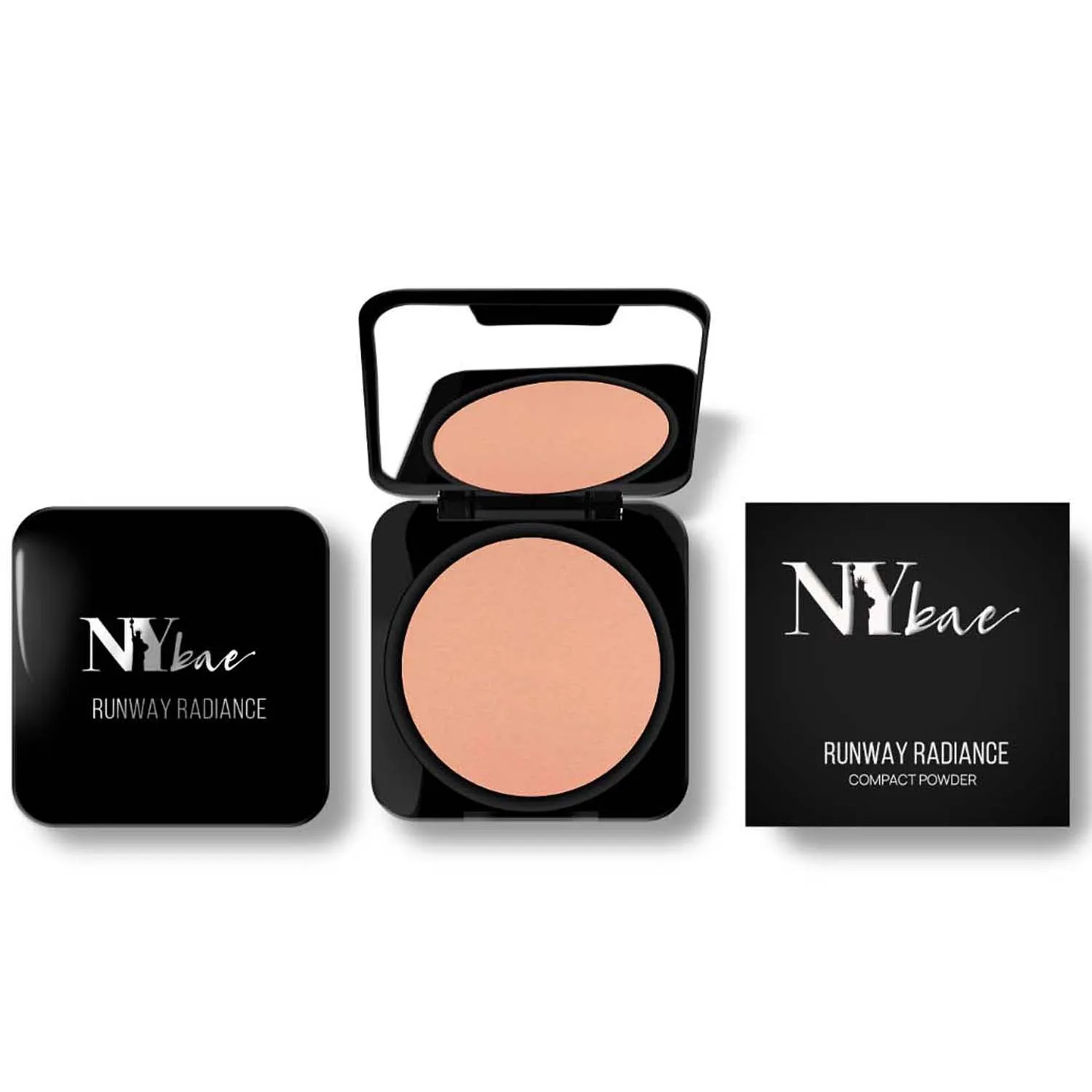 NY Bae Runway Radiance Compact Powder - Beige 03 (9 g) | Wheatish Skin | Matte Finish | Rich Colour | Blurs Imperfections | Long Wearing