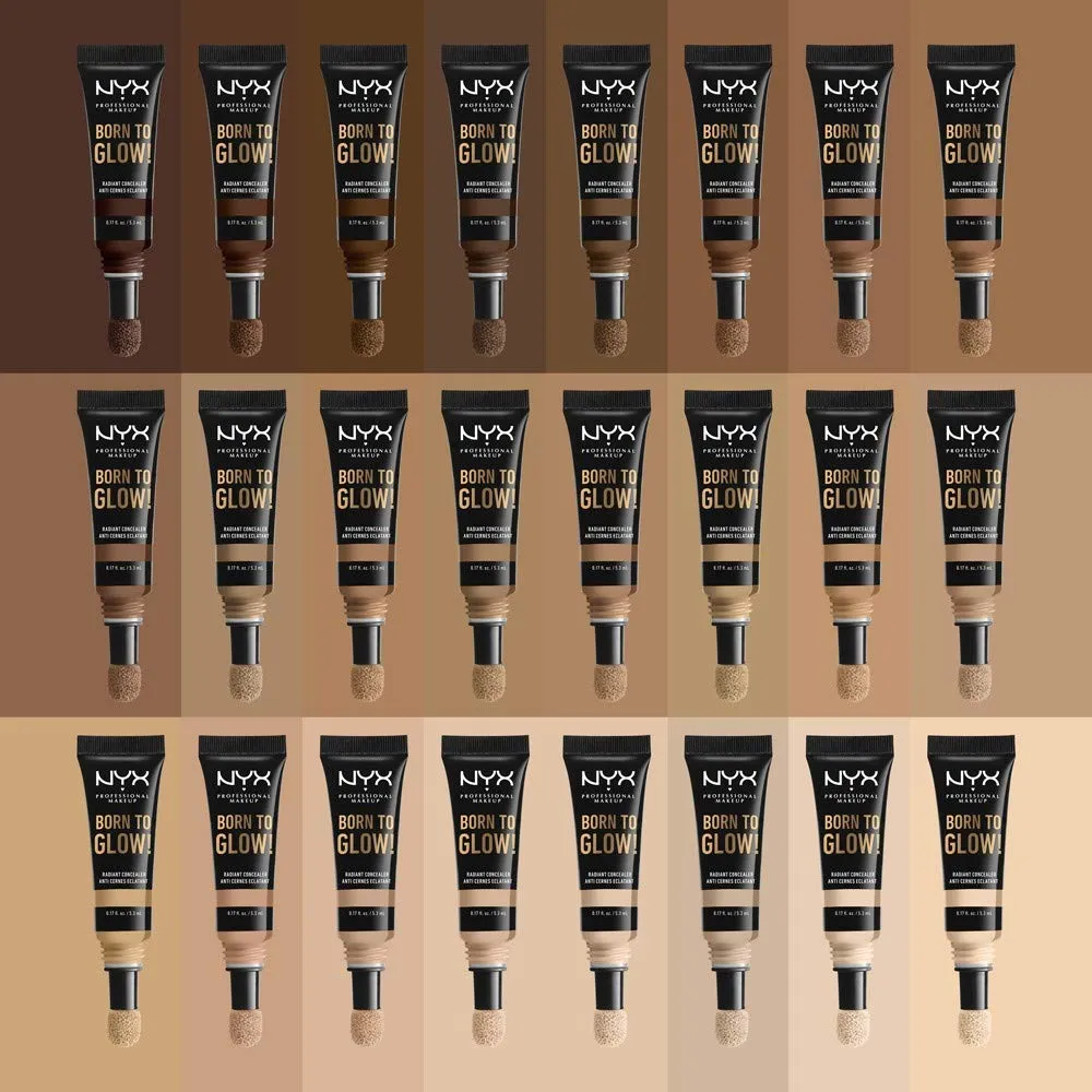NYX PROFESSIONAL MAKEUP Born To Glow Radiant Concealer, Medium Coverage - Cappuccino