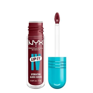 NYX Professional Makeup Lip IV Hydrating Gloss Stain, Lip Gloss, Infused with VITAMINS & COCONUT WATER, Up to 12HR Hydration, High Pigment, Wet Shine Finish, Shade: Drippin' In Rose