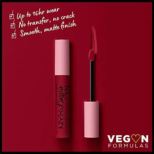 NYX PROFESSIONAL MAKEUP Lip Lingerie XXL Matte Liquid Lipstick - Sizzlin' (Oxblood Red)