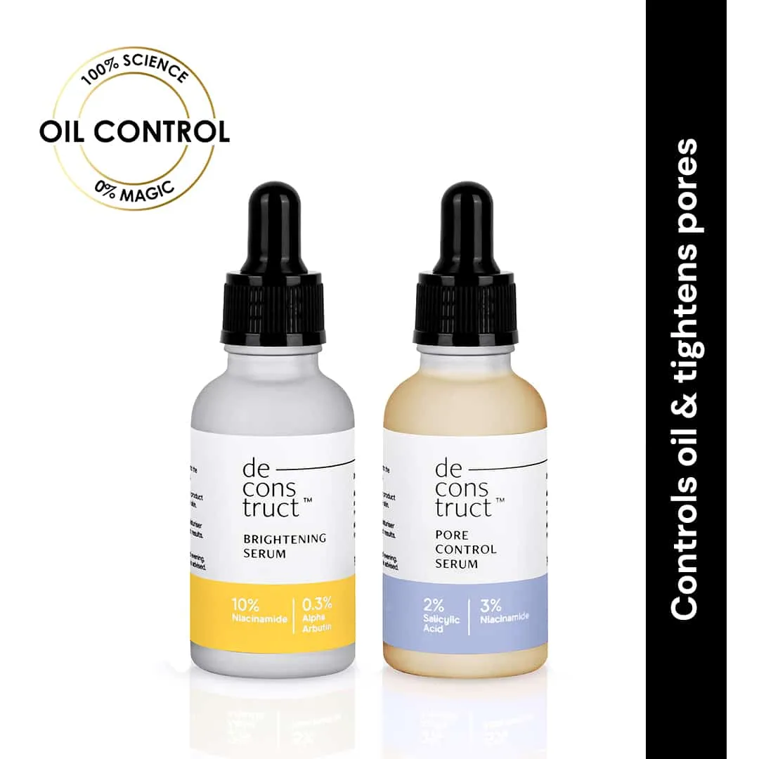 Oil Control Duo - Pore Control Serum   Brightening Serum