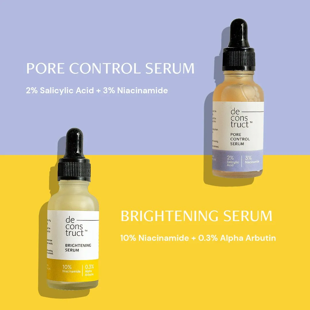 Oil Control Duo - Pore Control Serum   Brightening Serum