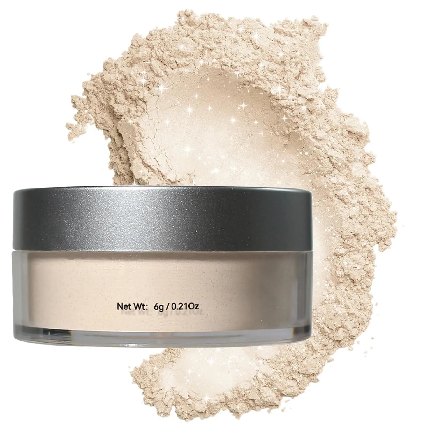 Oil Control Loose Powder, Translucent Setting Powder, Long-Lasting Shimmer, Lightweight Face Powder for Women, Polvo Traslcido Maquillaje (01#, 1pc)