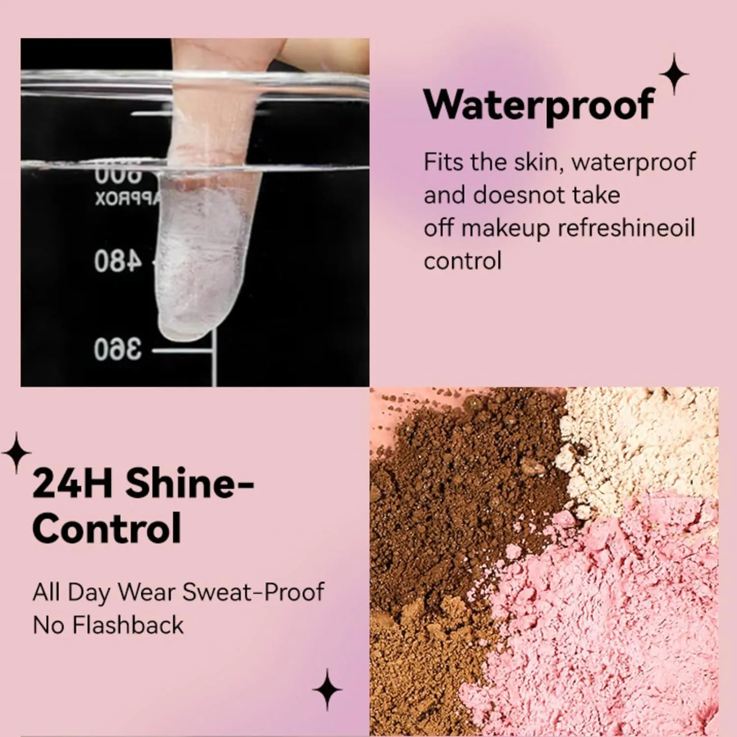 Oil Control Loose Powder, Translucent Setting Powder, Long-Lasting Shimmer, Lightweight Face Powder for Women, Polvo Traslcido Maquillaje (01#, 1pc)