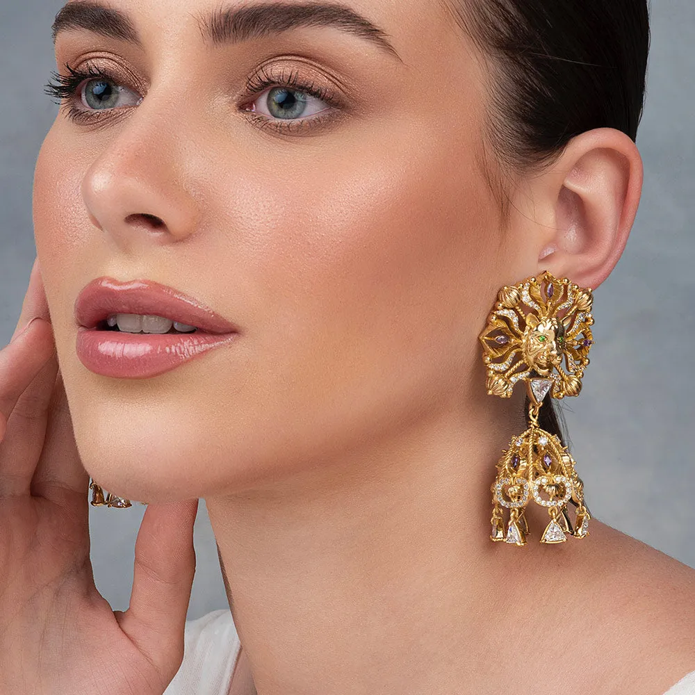 Panthera Tinniat Jhumka Earrings