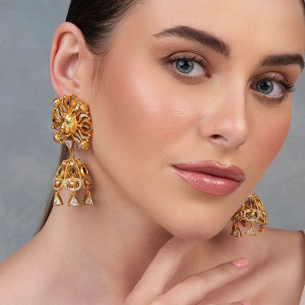 Panthera Tinniat Jhumka Earrings