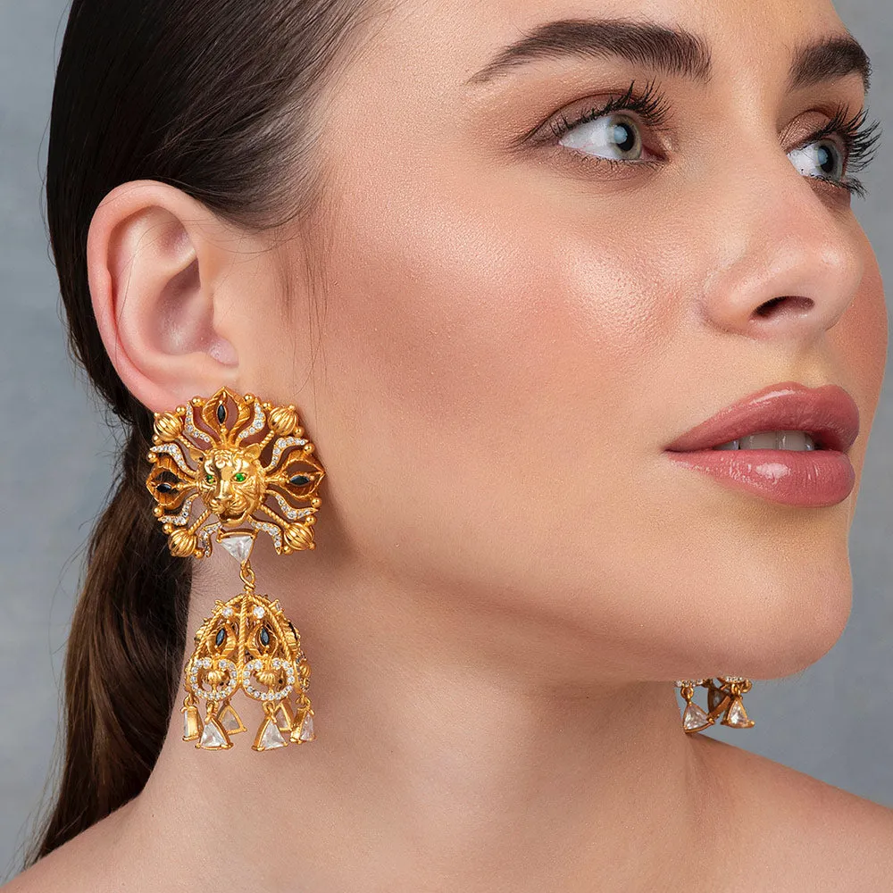 Panthera Tinniat Jhumka Earrings