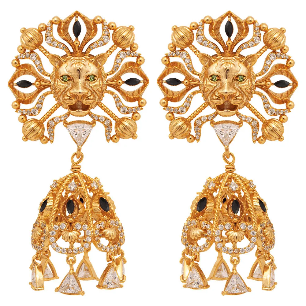 Panthera Tinniat Jhumka Earrings
