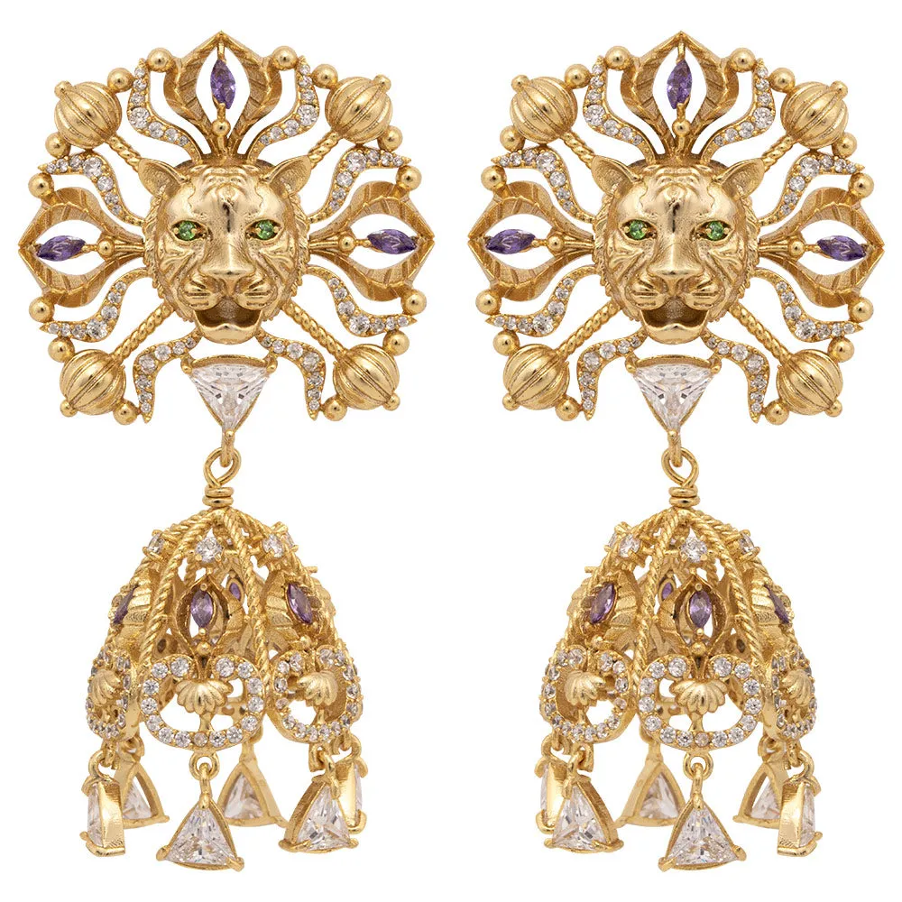 Panthera Tinniat Jhumka Earrings