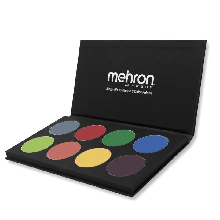 Paradise Face Paint  By Mehron | Coated Card Stock Magnetic Case - 8 Color TROPICAL Palette