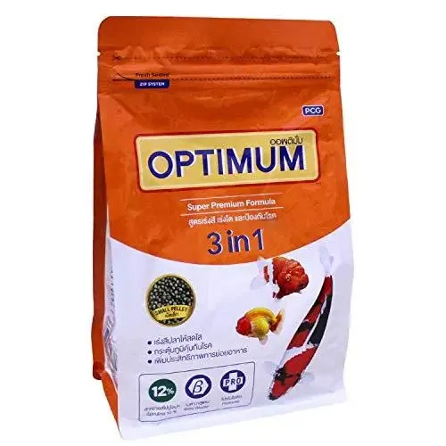 PCG 3 in 1 Fish Food for Carp, Goldfish and Cichlid Spirulina 12% Floating Type by Jainsons (Small Pallet), 400g g