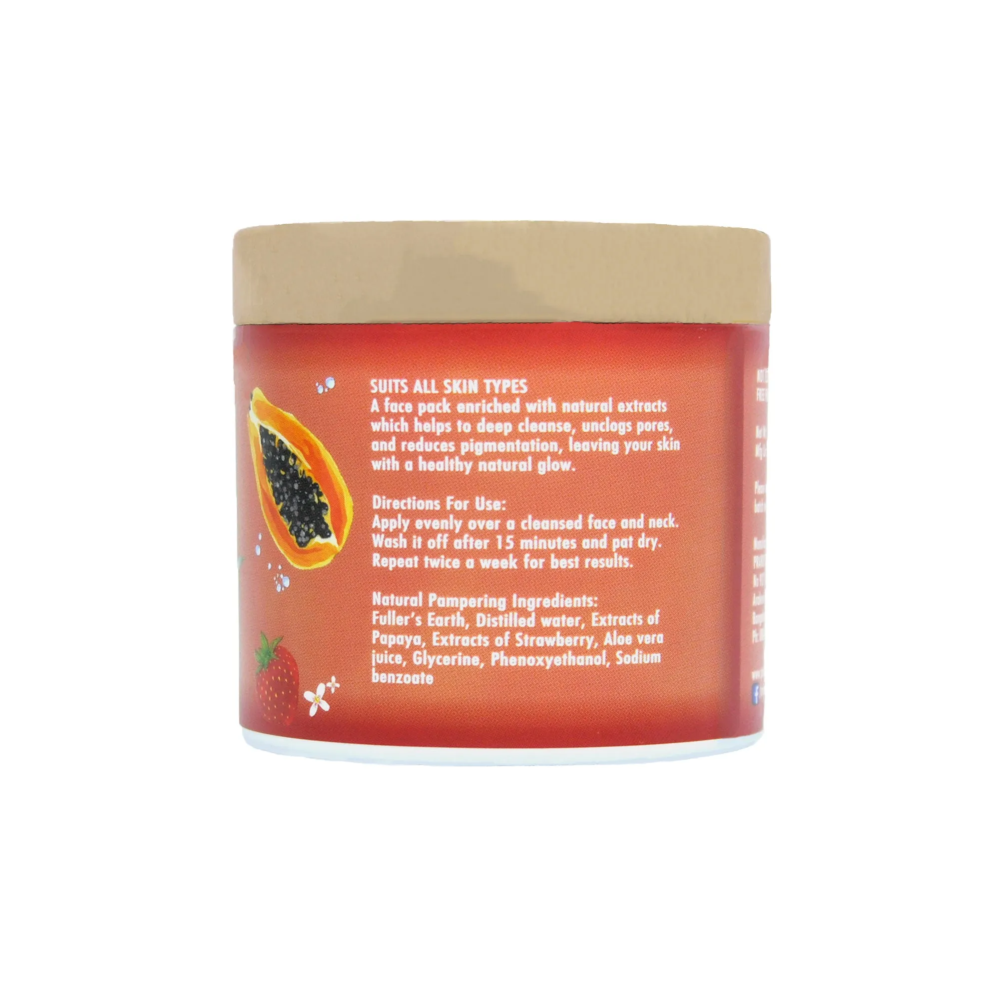Prakriti Herbals Detox and Glow Papaya Strawberry Face Pack 160g