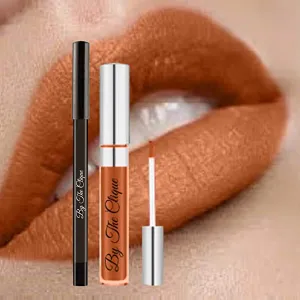 Premium By The Clique Matte Lip Kit | Natural Brown Liquid Lipstick and Liner Set | Sarbear