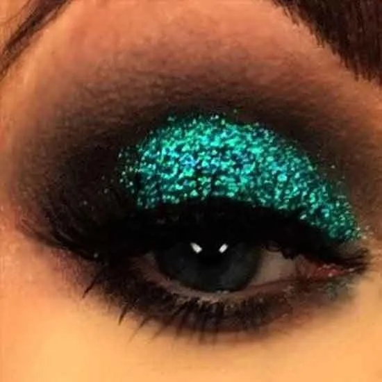 Prima Makeup Pressed Holographic Green Blue Glitter Multi-Tonal Eyeshadow  - Ariel's Night Out