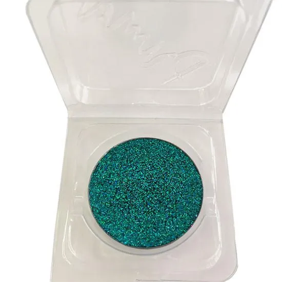Prima Makeup Pressed Holographic Green Blue Glitter Multi-Tonal Eyeshadow  - Ariel's Night Out