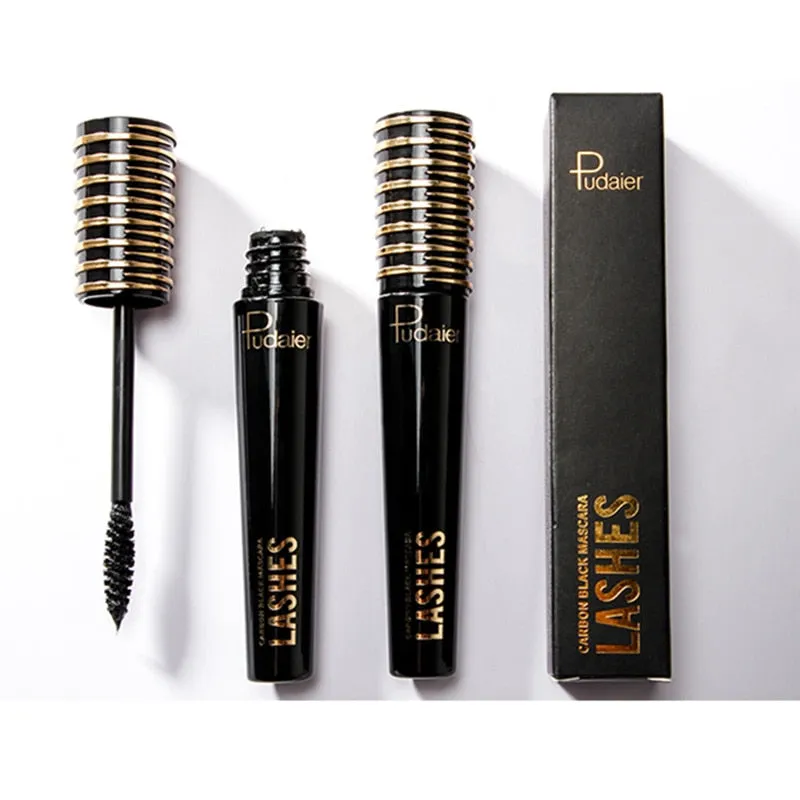 Pudaier 1PC 8ML 3d Brush Head Long Natural Mascara Fiber Carbon Black Mascara Lashes Waterproof Makeup Super Curling Cosmetics
