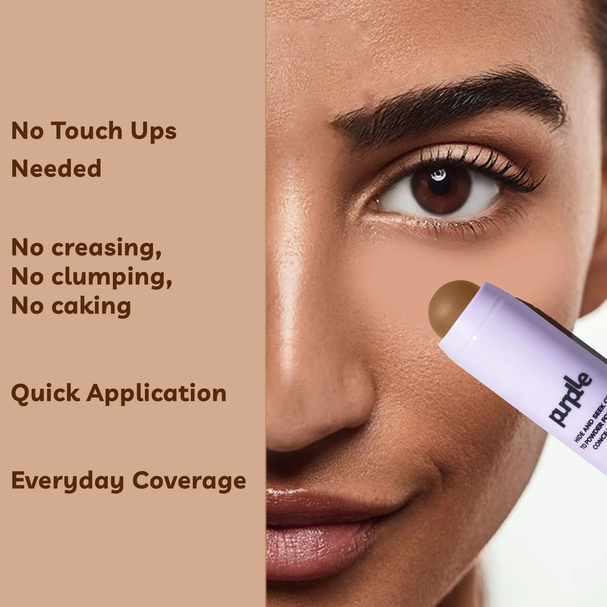 Purplle Hide and Seek Cream to Powder Foundation Concealer Stick Honey Chase 3