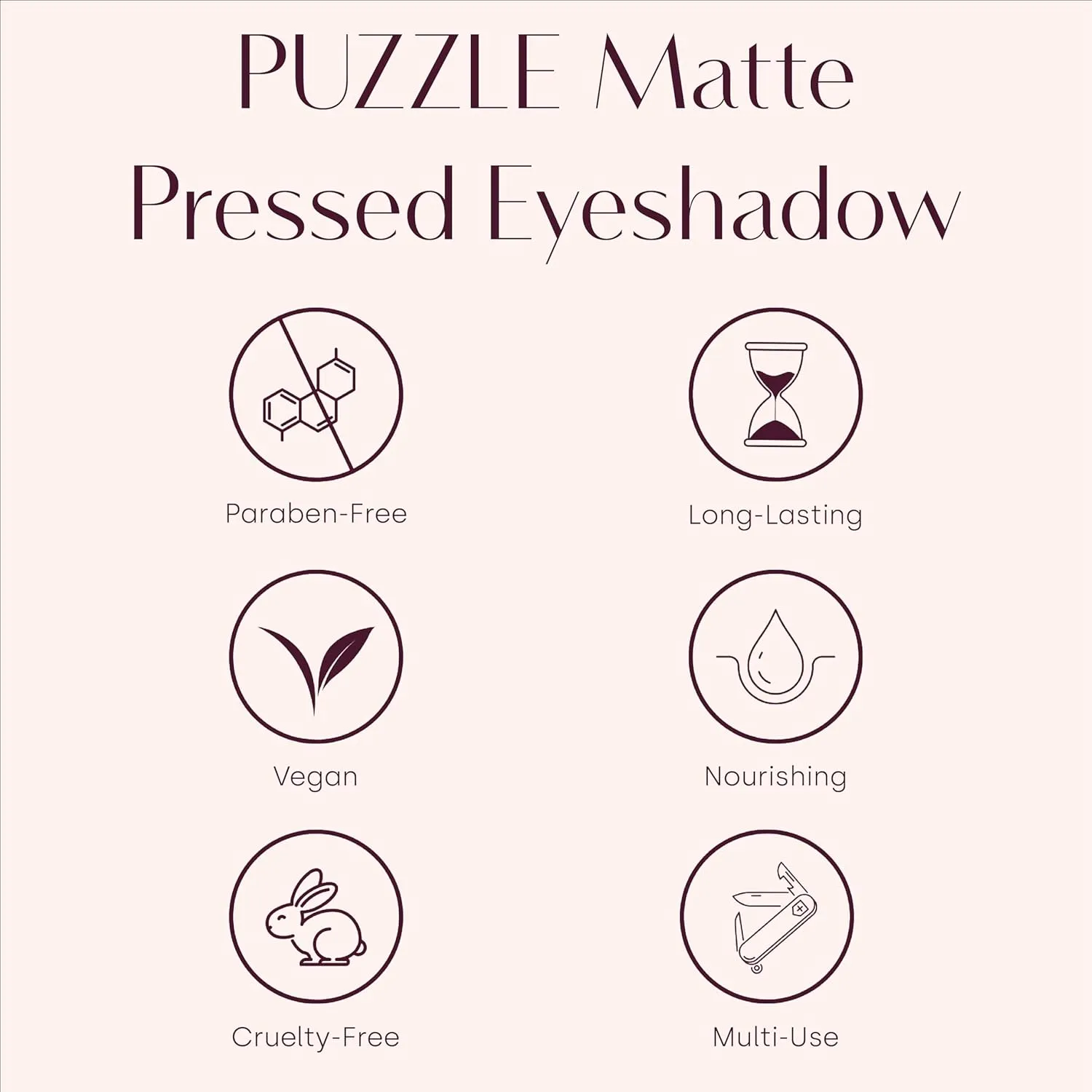 PUZZLE Matte Pressed Eyeshadow | Single Pan, Magnetic, Matte Finish, Long-Lasting, Weightless, Creaseless, Cruelty-Free, Vegan, Paraben-Free, High Pigment Color (Dirty Laundry | Soft Brown)