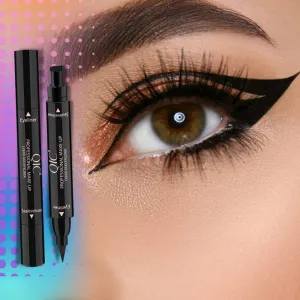 QIC Q614 Double Head Seal Black Eyeliner Long-lasting Waterproof Eye Liner S568311