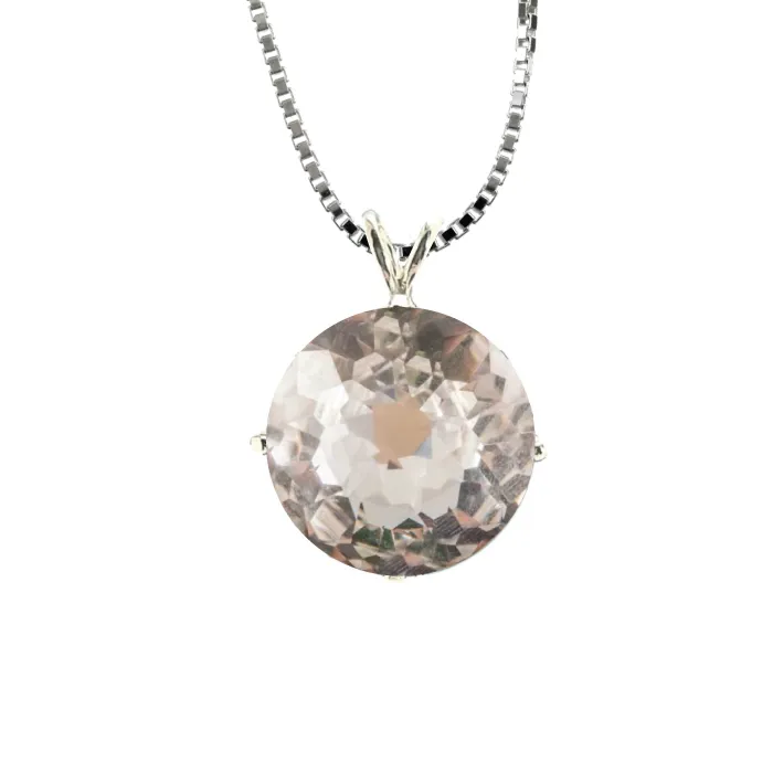 Quartz Radiant Heart Chain Pendant