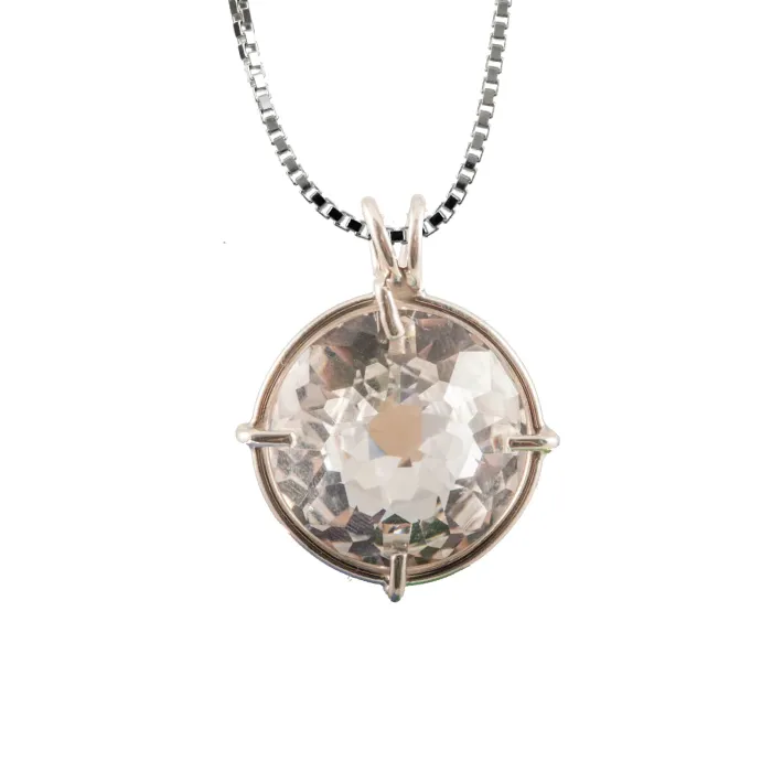 Quartz Radiant Heart Chain Pendant