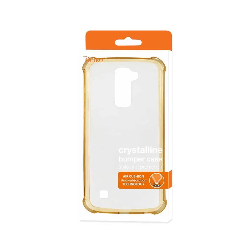 Reiko LG K10 Transparent TPU Case Clear Gold