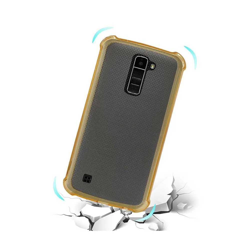 Reiko LG K10 Transparent TPU Case Clear Gold