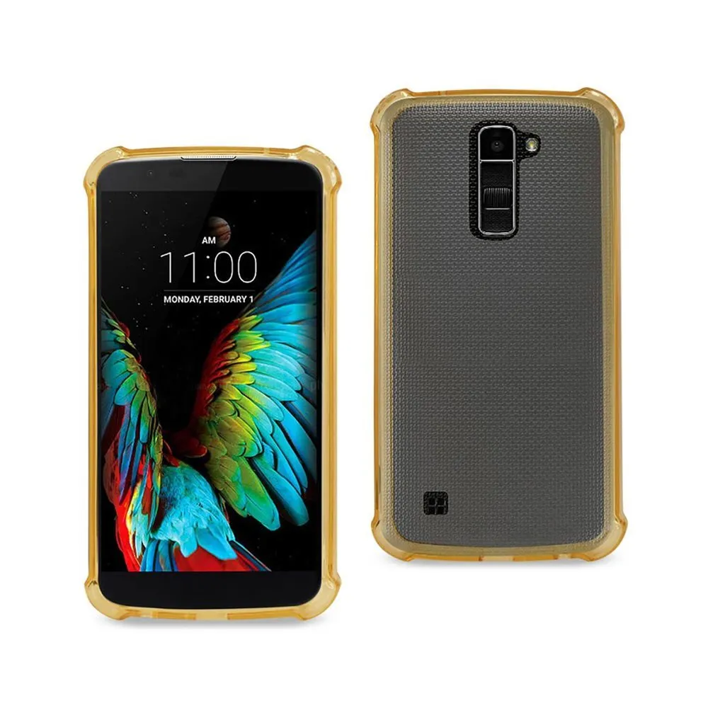Reiko LG K10 Transparent TPU Case Clear Gold