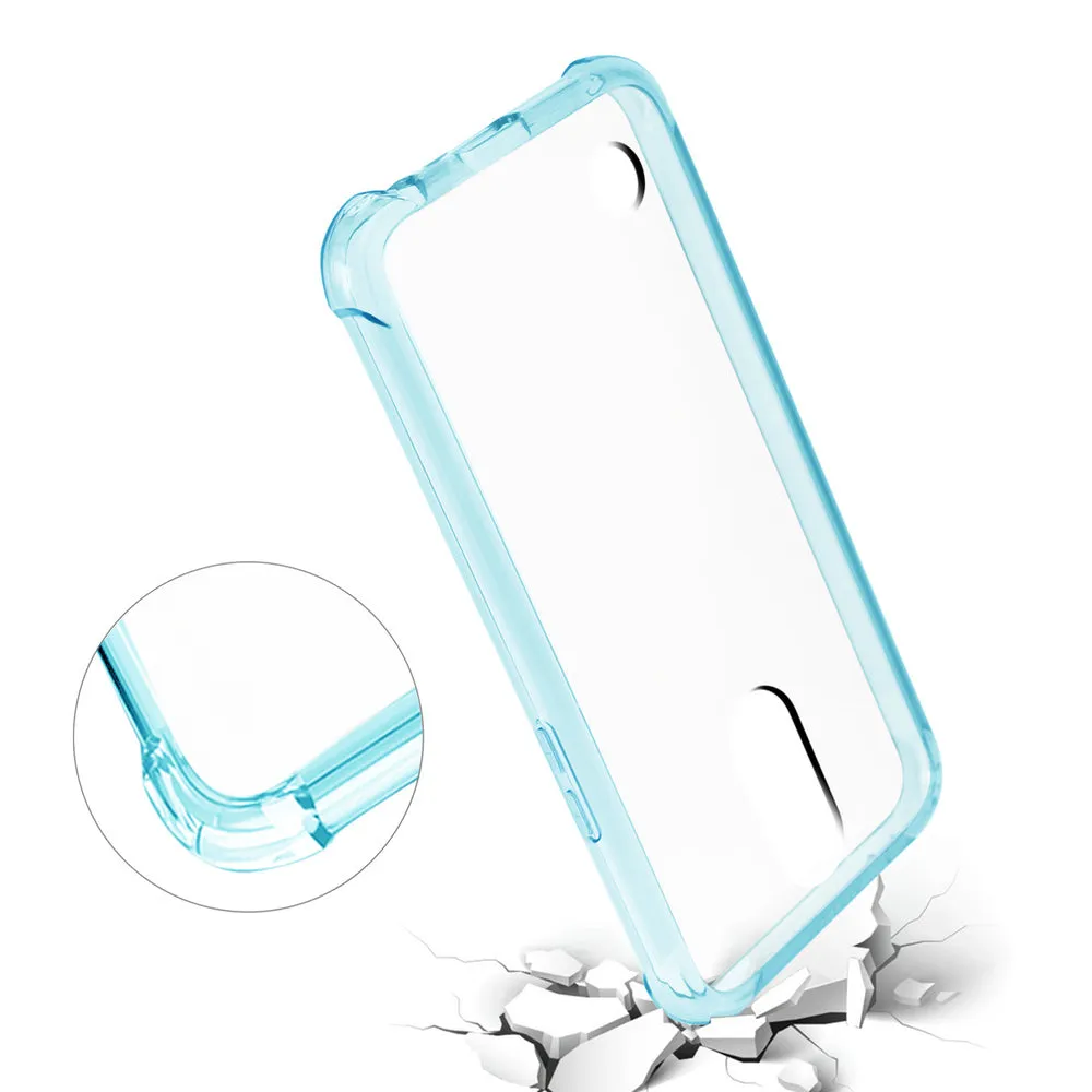 Reiko REIKO LG FORTUNE/ PHOENIX 3/ ARISTO CLEAR BUMPER CASE WITH AIR CUSHION PROTECTION IN CLEAR NAVY