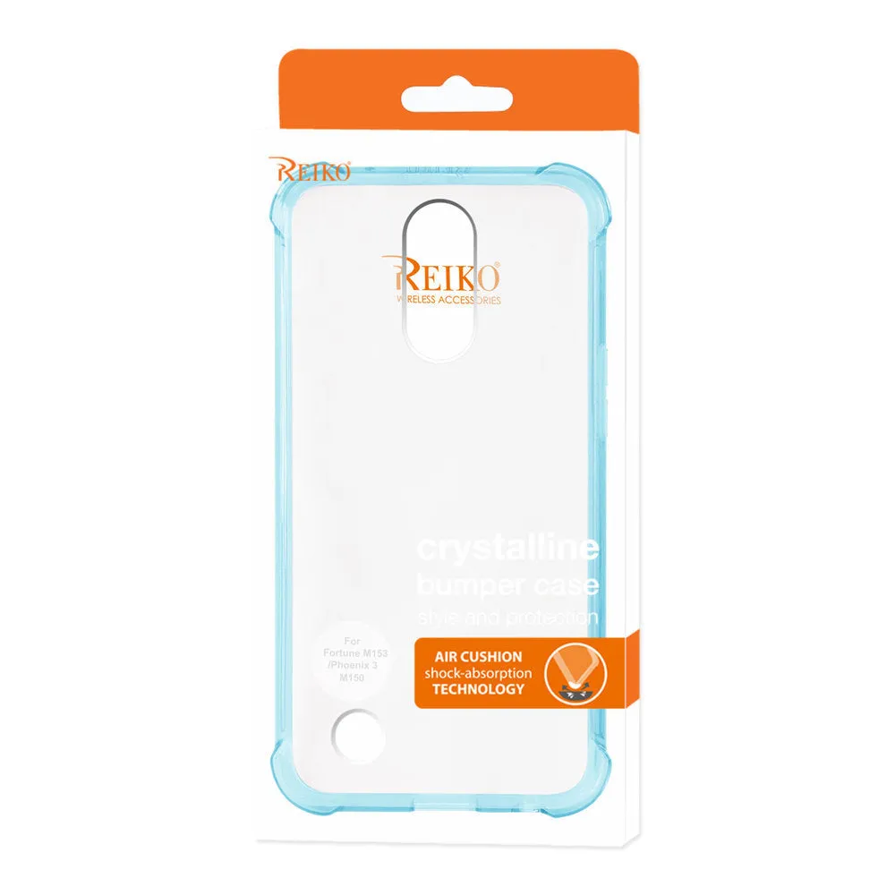 Reiko REIKO LG FORTUNE/ PHOENIX 3/ ARISTO CLEAR BUMPER CASE WITH AIR CUSHION PROTECTION IN CLEAR NAVY