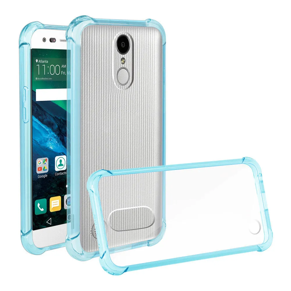 Reiko REIKO LG FORTUNE/ PHOENIX 3/ ARISTO CLEAR BUMPER CASE WITH AIR CUSHION PROTECTION IN CLEAR NAVY