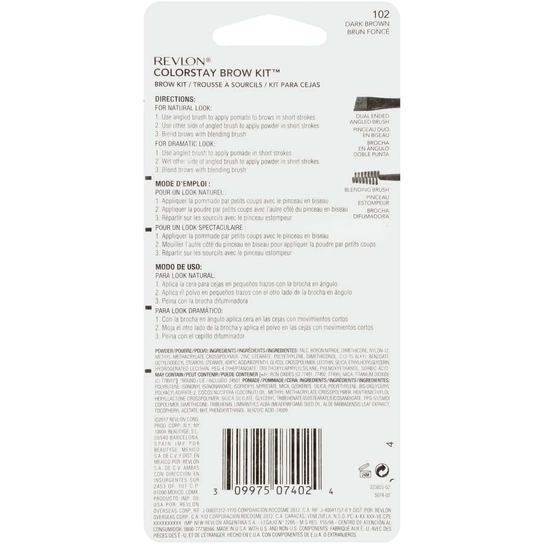 Revlon ColorStay Brow Kit - Dark Brown