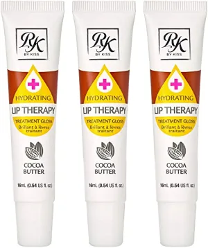 Ruby Kisses Hydrating Lip Therapy Treatment Gloss Cocoa Butter RLO03D1 (3 PACK)