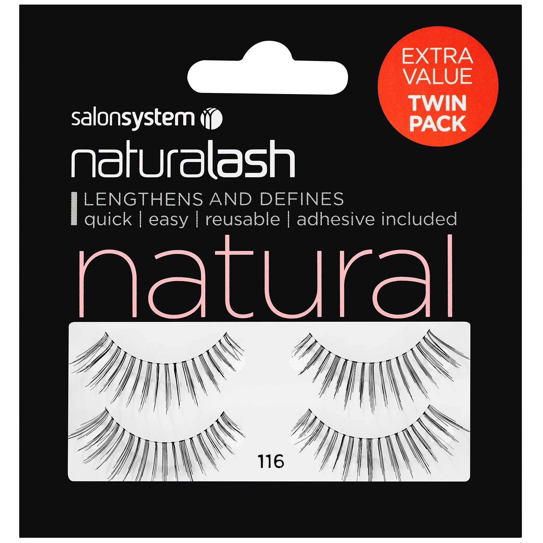 Salon System Naturalash 116 Black Natural (TWIN PACK)