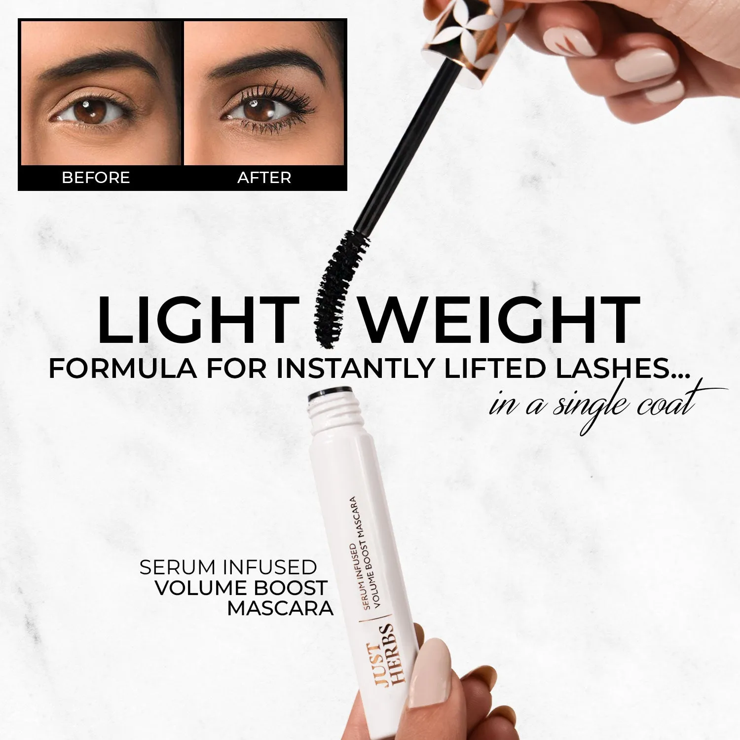Serum-infused Volume Boost Mascara with Castor Oil and Coconut Oil - 8 ml
