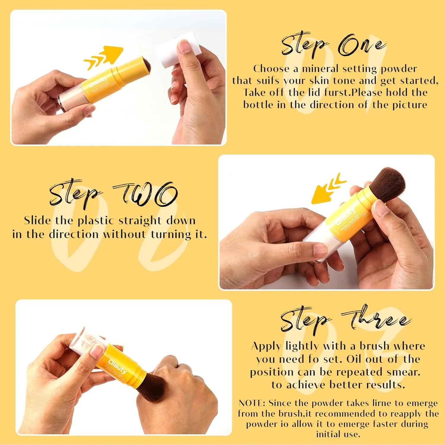 Setting Mineral Sunscreen Powder Mineral Brush Powder SPF 35 PA   Makeup Setting Powder for Face Oil Control Natural Matte Finish Light Breathable for All Skin