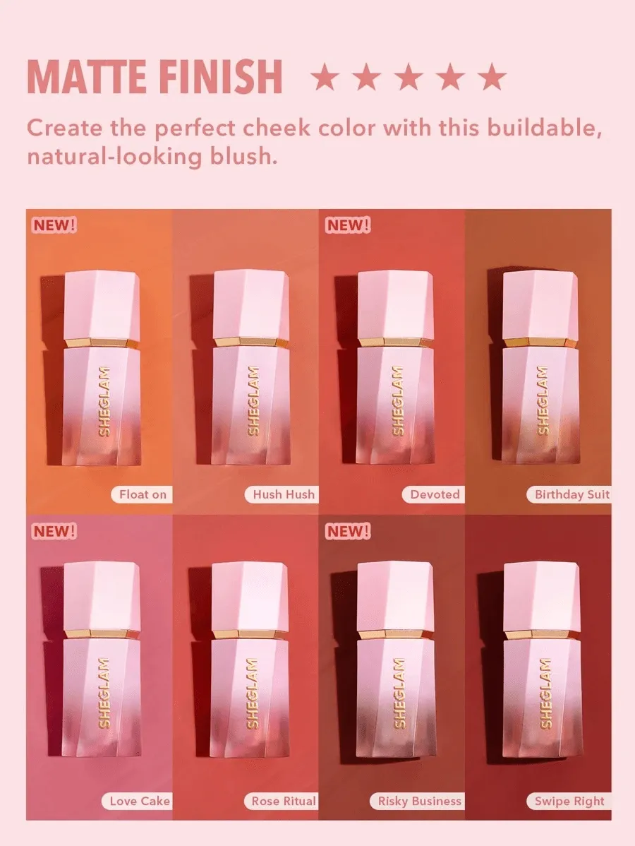 SHEGLAM COLOR BLOOM LIQUID BLUSH MATTE -ROSE RITUAL