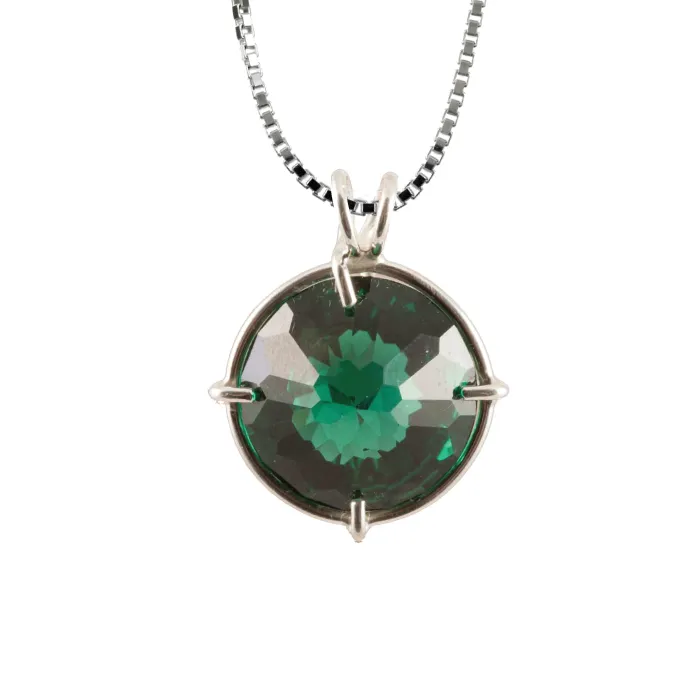 Siberian Green Quartz Radiant Heart Chain Pendant