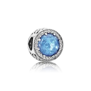 Sky Blue Radiant Hearts Charm  - PANDORA - 791725NBS