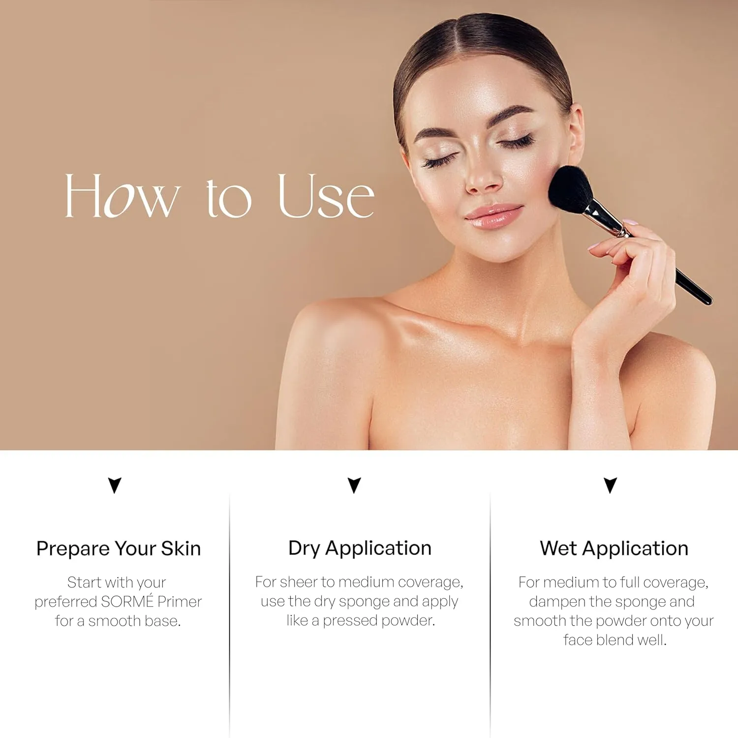 SORM Believable Wet & Dry Finish Powder Foundation - Fragrance Free with Vitamin C - Hydrating, Rejuvenating with Alpha Hydroxy - Medium to Full Coverage - Flawless, Youthful & Dewy Finish - 25ml