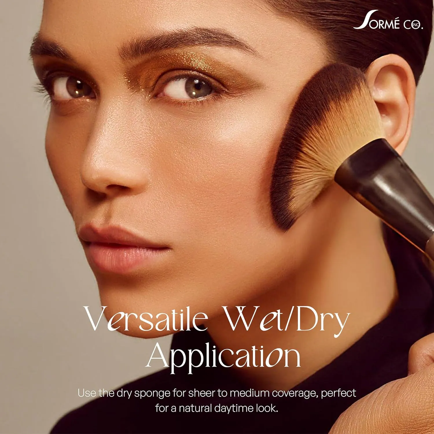 SORM Believable Wet & Dry Finish Powder Foundation - Fragrance Free with Vitamin C - Hydrating, Rejuvenating with Alpha Hydroxy - Medium to Full Coverage - Flawless, Youthful & Dewy Finish - 25ml