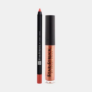 Stardust - 2Pcs Lip Kit, Lip Gloss & Lipliner Kit - Shimmer Orange