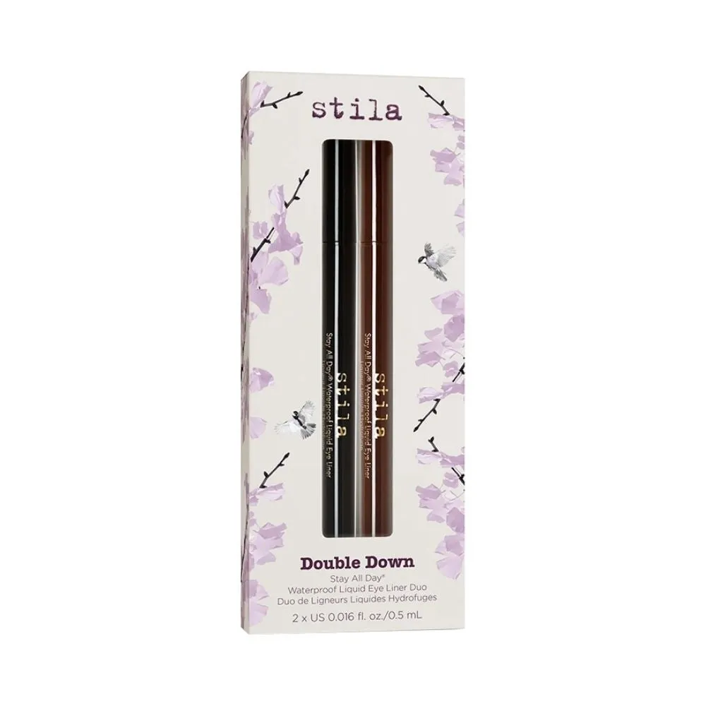 Stila Double Down Stay All Day Waterproof Liquid Eye Liner Duo Black/Brown