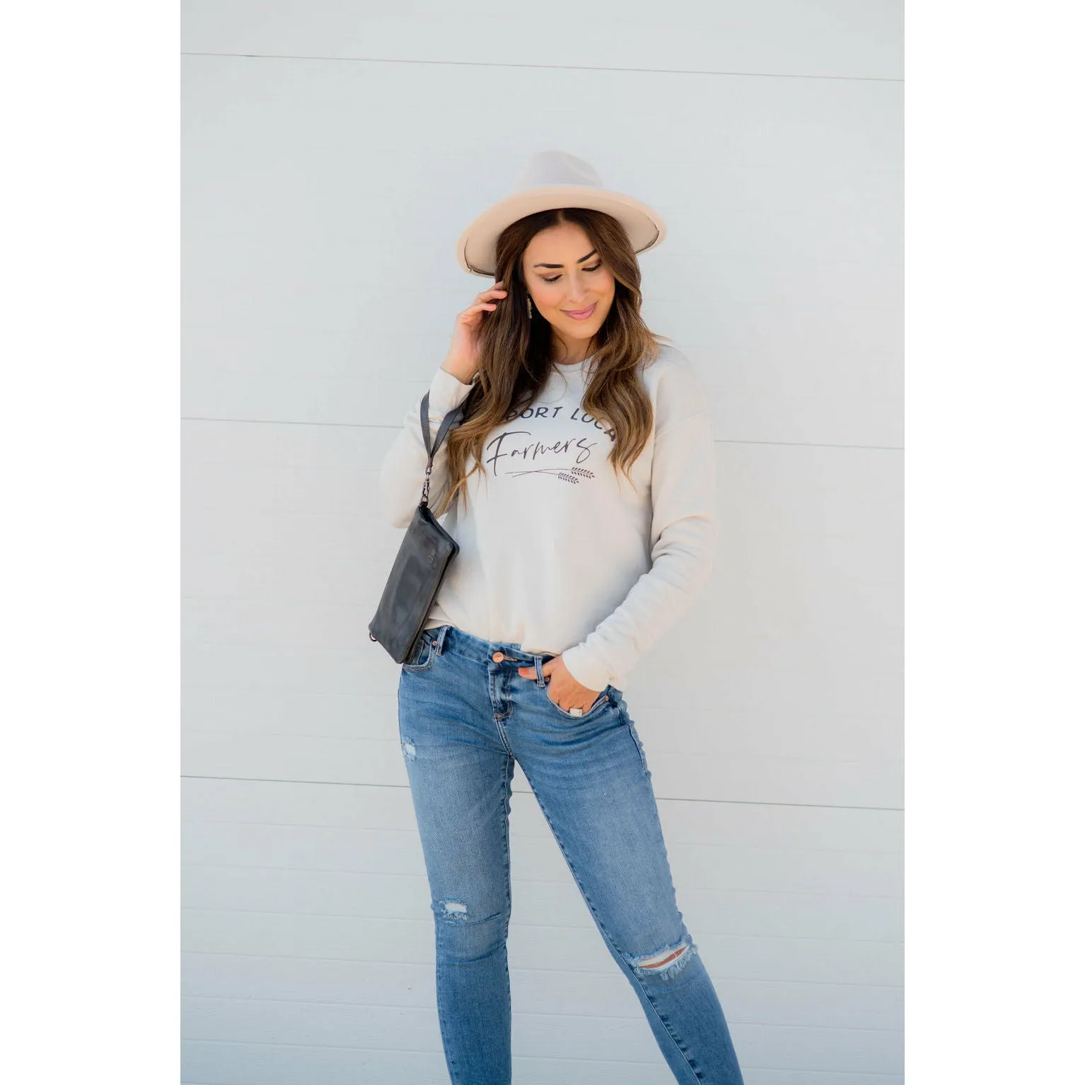 Support Local Farmers Wheat Crewneck